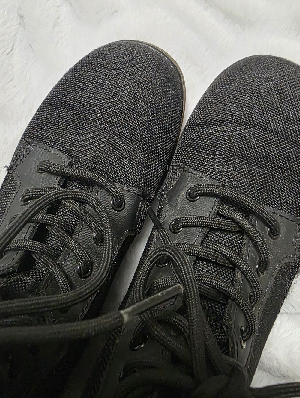 Dr Martens big kid size 2 black canvas Combs Junior lace up combat boots Unisex - Picture 9 of 16
